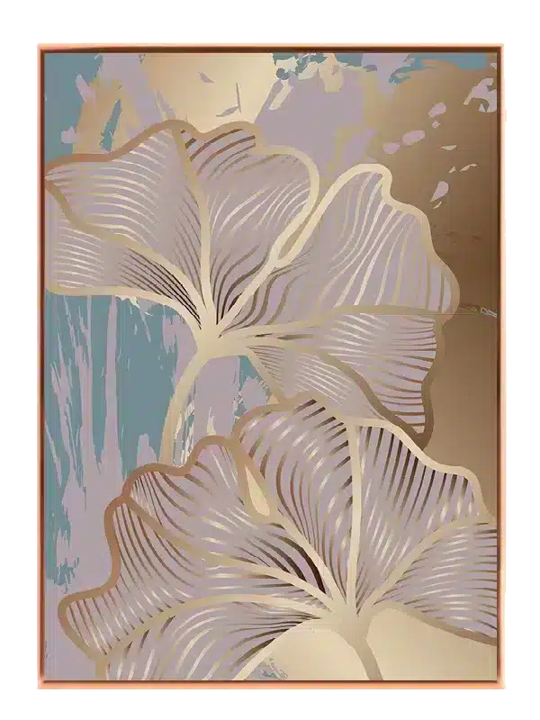 Golden Ginkgo Contours Plakat