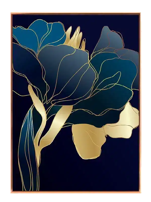Golden Veined Bloom Plakat