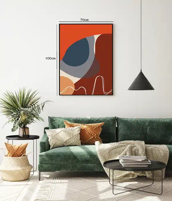 Curved Color Layers Plakat