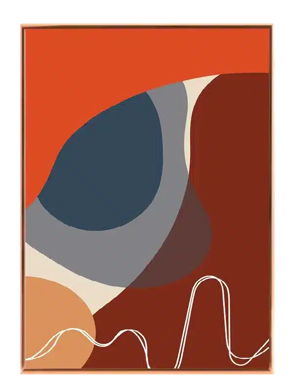 Curved Color Layers Plakat