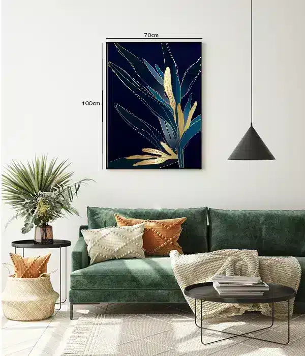 Golden Indigo Bloom Plakat