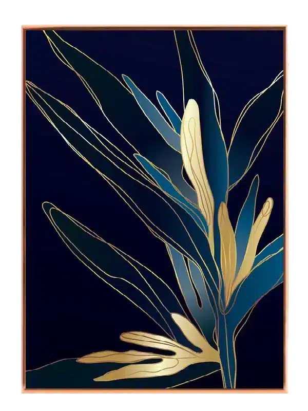 Golden Indigo Bloom Plakat