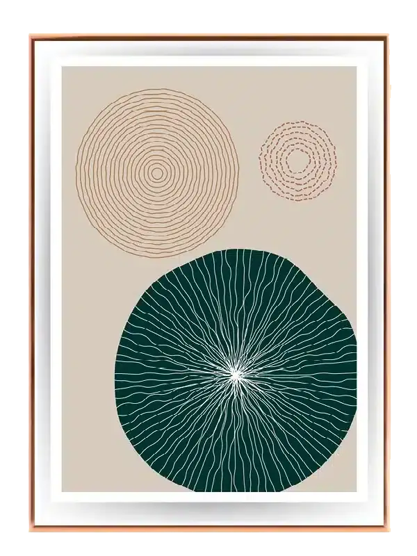 Organic Contour Rings Plakat