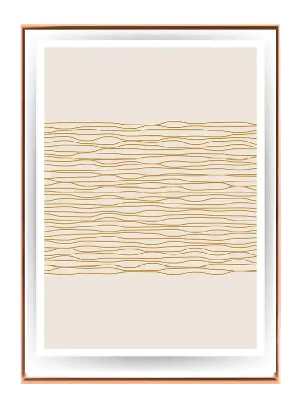 Golden Wave Contours Plakat