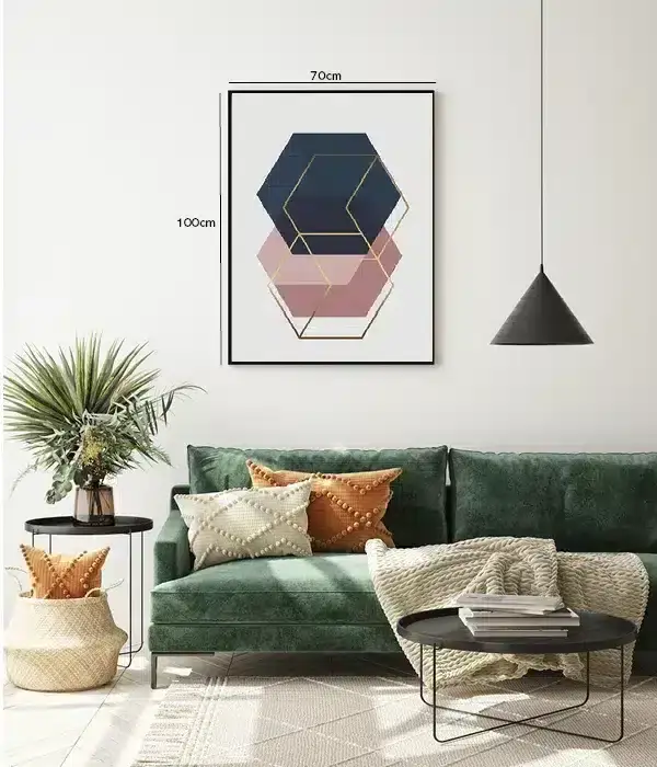 Intersecting Hexagon Layers Plakat