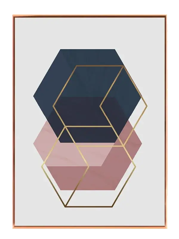 Intersecting Hexagon Layers Plakat