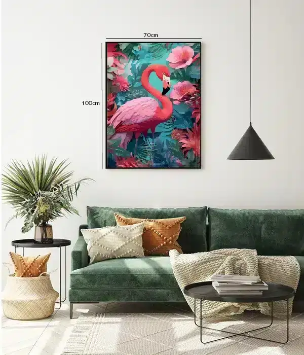 Tropical Flamingo Bloom Plakat
