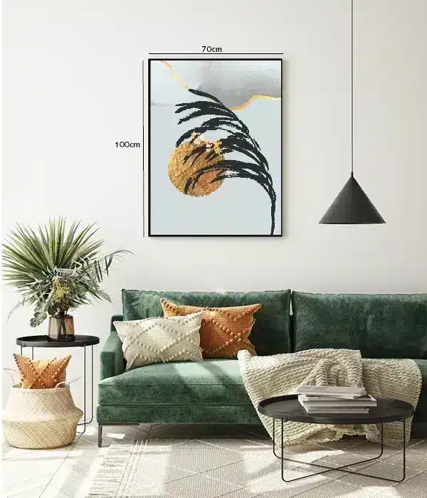 Golden Bloom Silhouette Plakat
