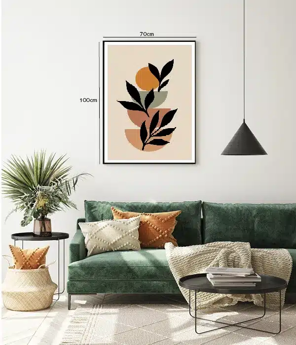 Silhouette Leaf Stacks Plakat