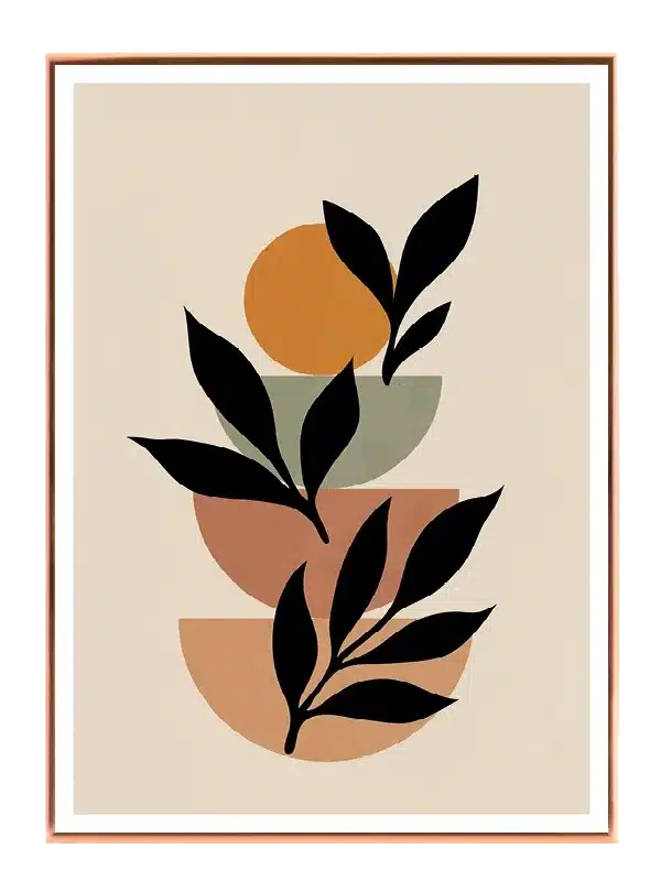 Silhouette Leaf Stacks Plakat