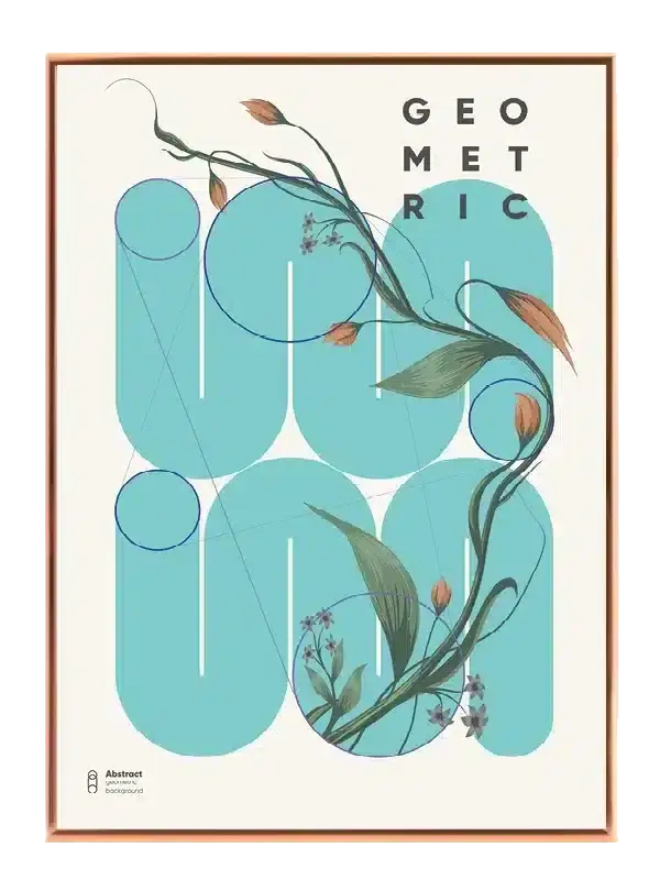 Botanical Geometry Flow Plakat