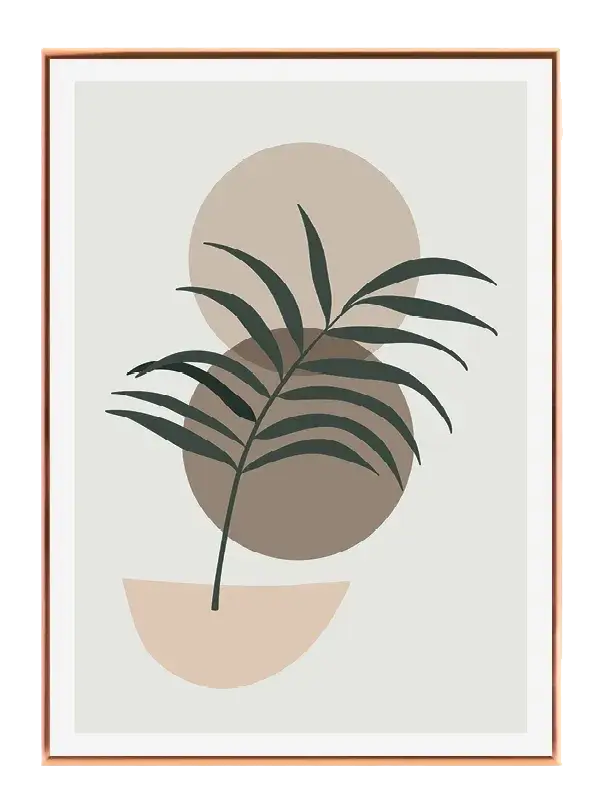 Curved Palm Contours Plakat