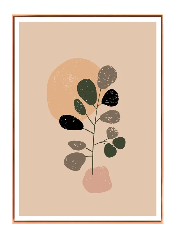 Organic Leaf Shapes Plakat
