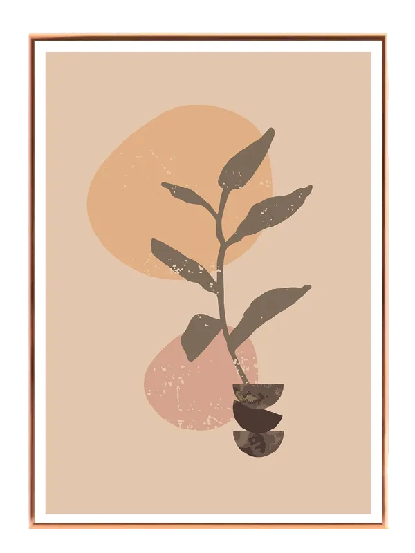 Earthen Leaf Composition Plakat