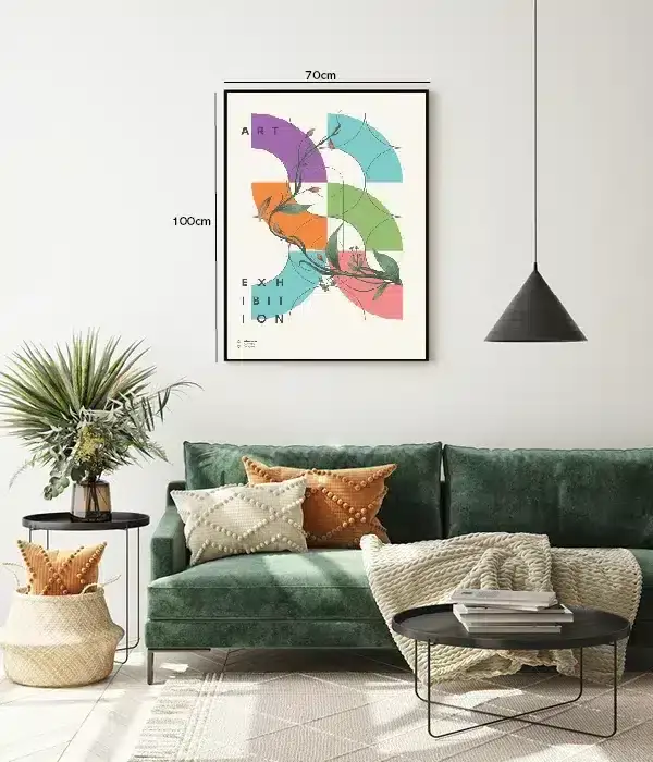 Curved Vine Geometry Plakat