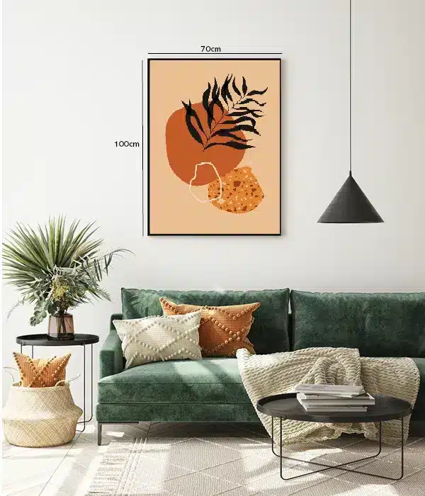 Terracotta Leaf Harmony Plakat