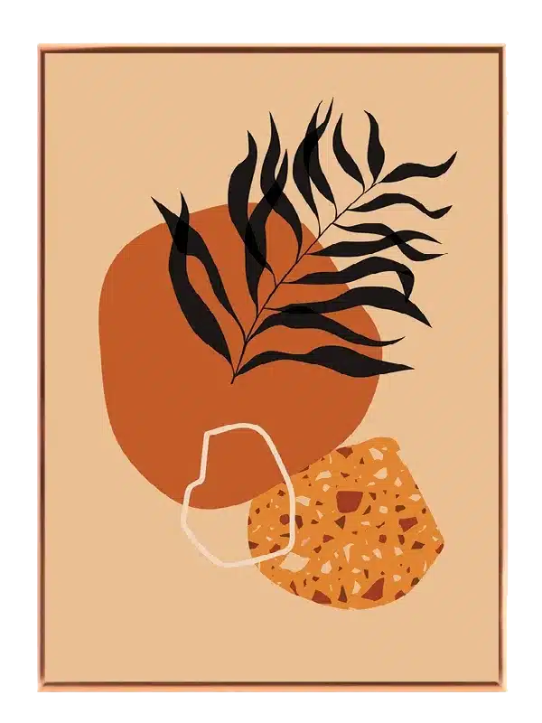 Terracotta Leaf Harmony Plakat