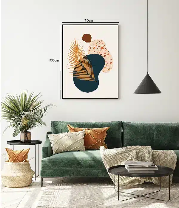 Terracotta Palm Contours Plakat