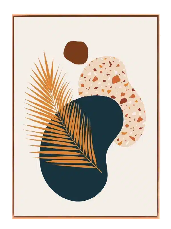 Terracotta Palm Contours Plakat