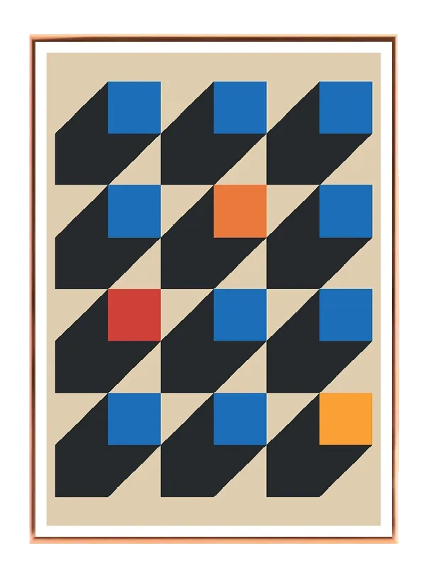 Shadowed Color Blocks Plakat