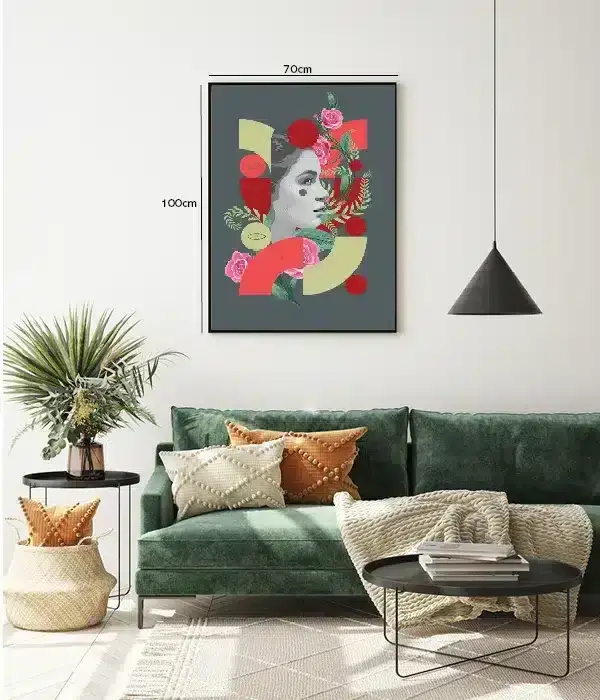 Floral Geometry Face Plakat