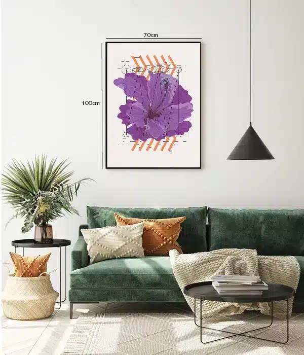 Violet Bloom Geometry Plakat