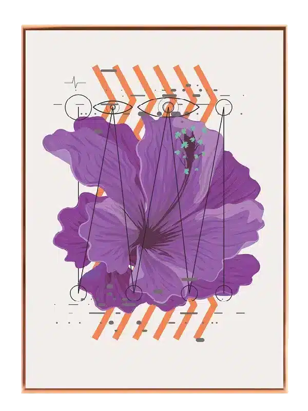Violet Bloom Geometry Plakat