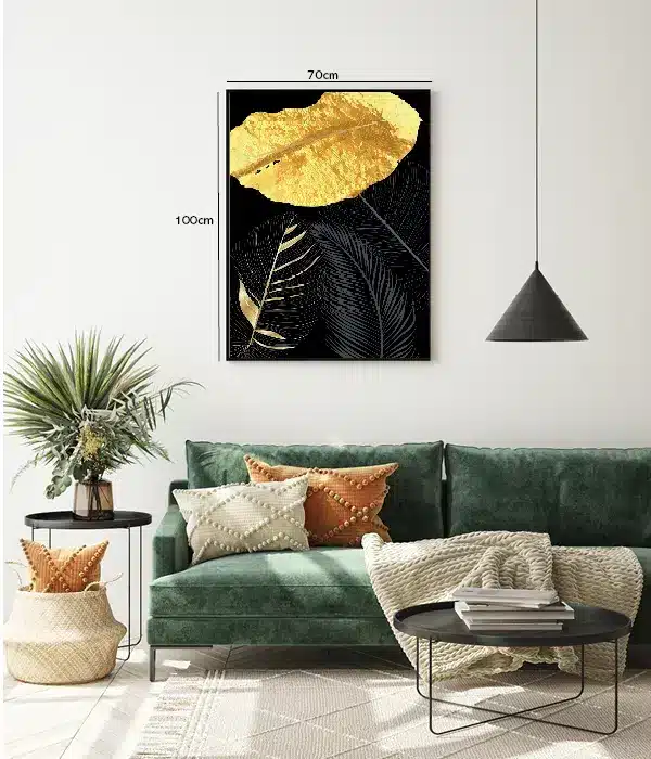Golden Feather Veins Plakat