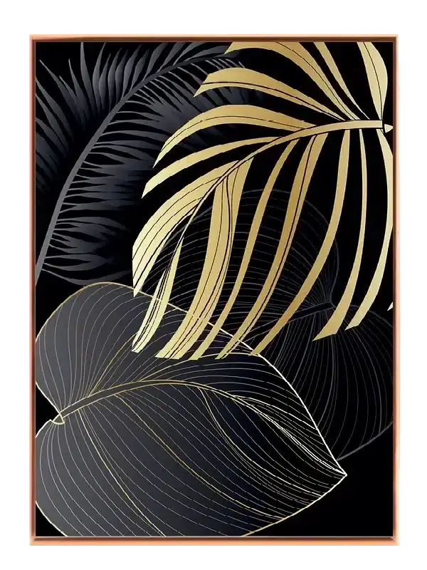 Golden Palm Silhouettes Plakat