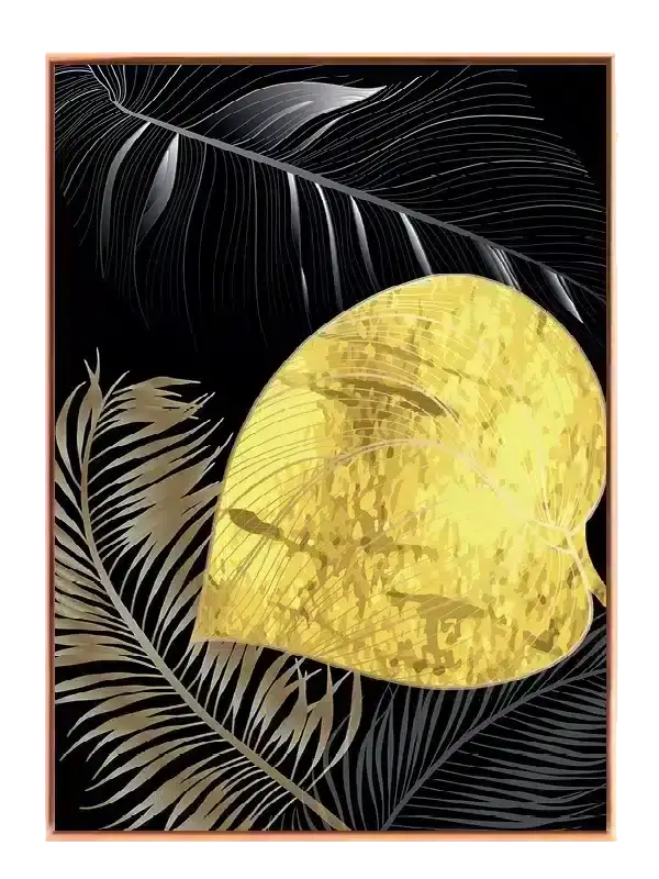 Golden Leaf Silhouette Plakat