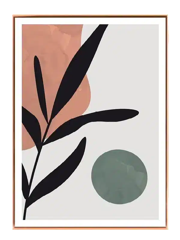 Silhouette Leaf Bloom Plakat