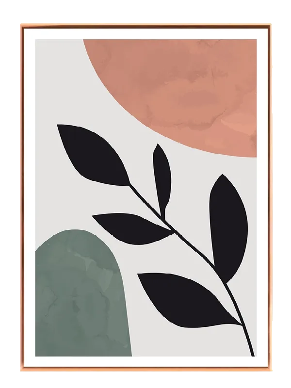 Silhouette Leaf Shapes Plakat