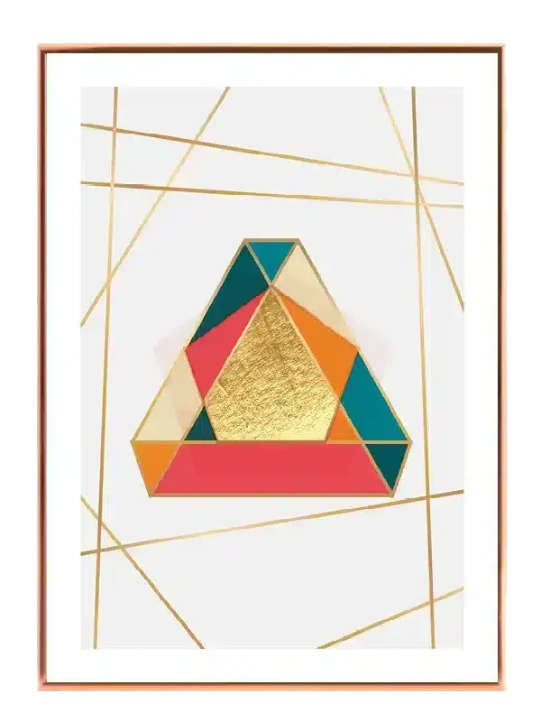 Prismatic Gold Triangle Plakat
