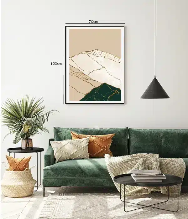 Layered Mountain Contours Plakat