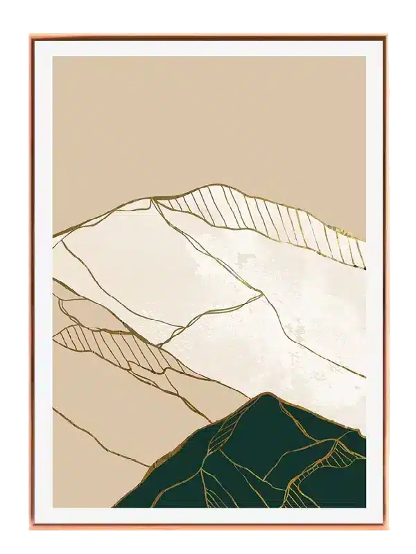 Layered Mountain Contours Plakat