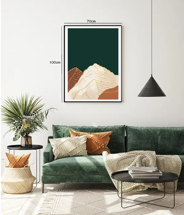 Golden Contour Peaks Plakat