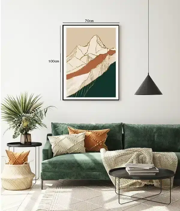 Ochre Mountain Contours Plakat