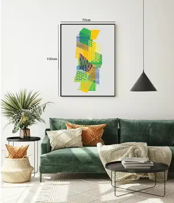 Vivid Patchwork Layers Plakat