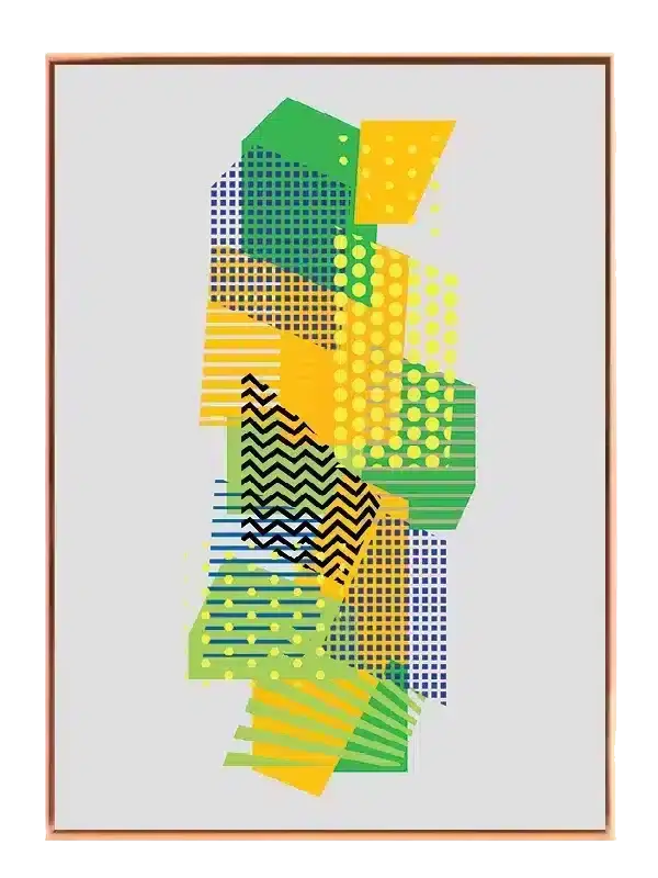 Vivid Patchwork Layers Plakat