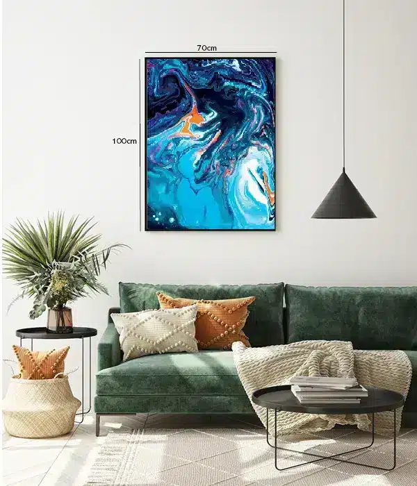 Luminous Fluid Contours Plakat