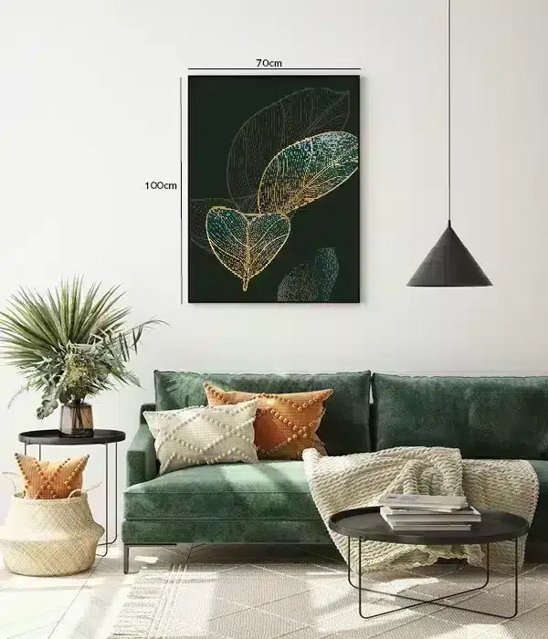Golden Vein Leaves Plakat