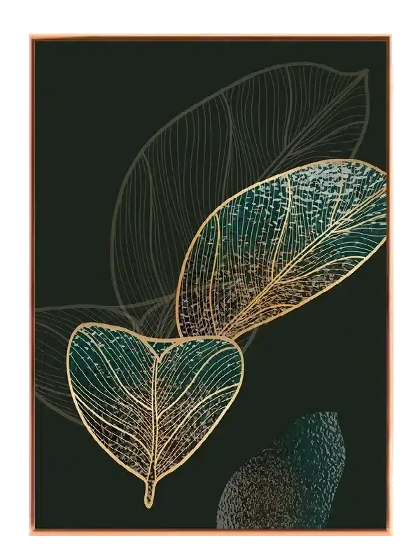 Golden Vein Leaves Plakat