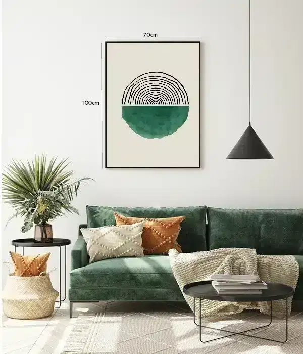 Layered Green Contours Plakat