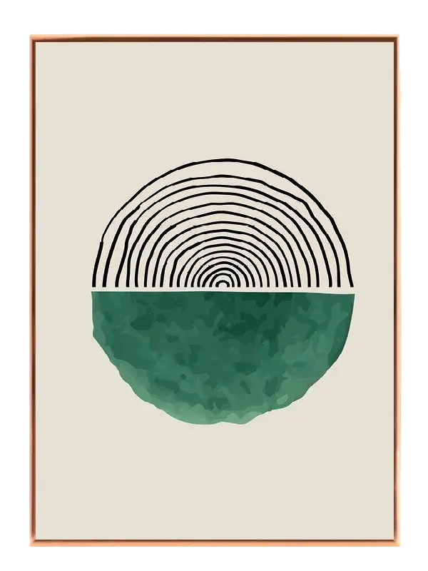 Layered Green Contours Plakat