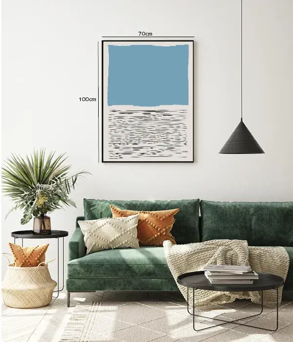 Blue Horizon Lines Plakat
