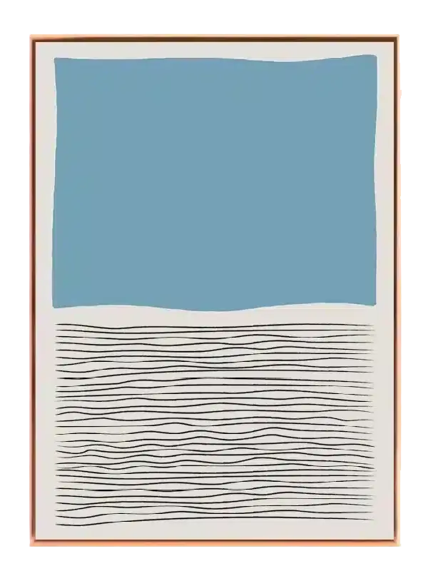 Blue Horizon Lines Plakat