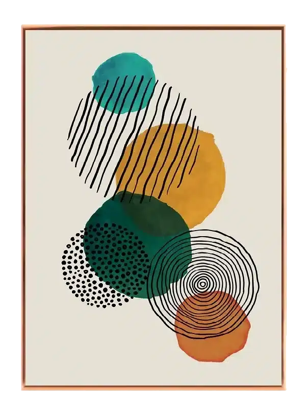 Organic Contour Spheres Plakat
