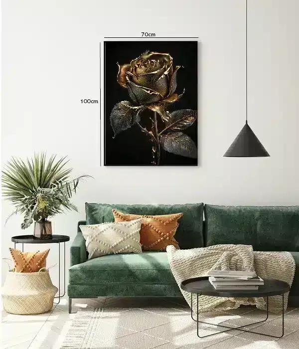 Golden Veined Rose Plakat