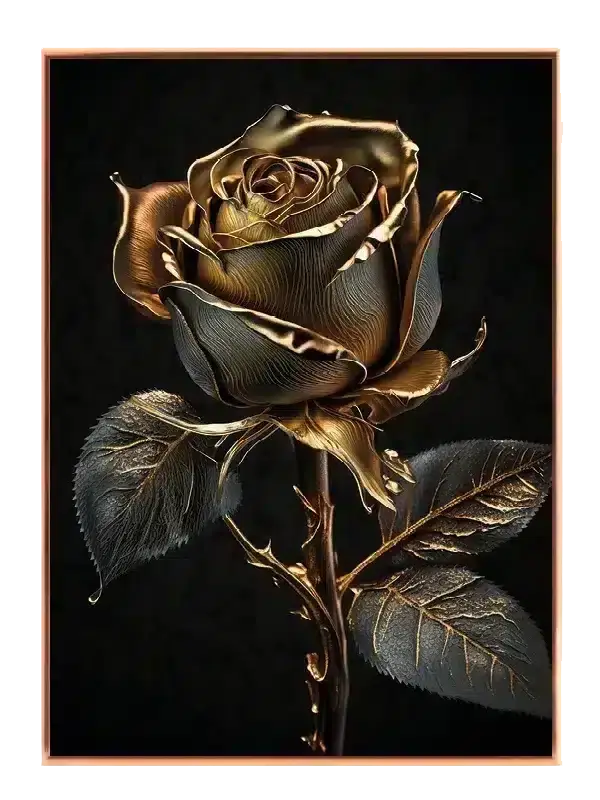 Golden Veined Rose Plakat