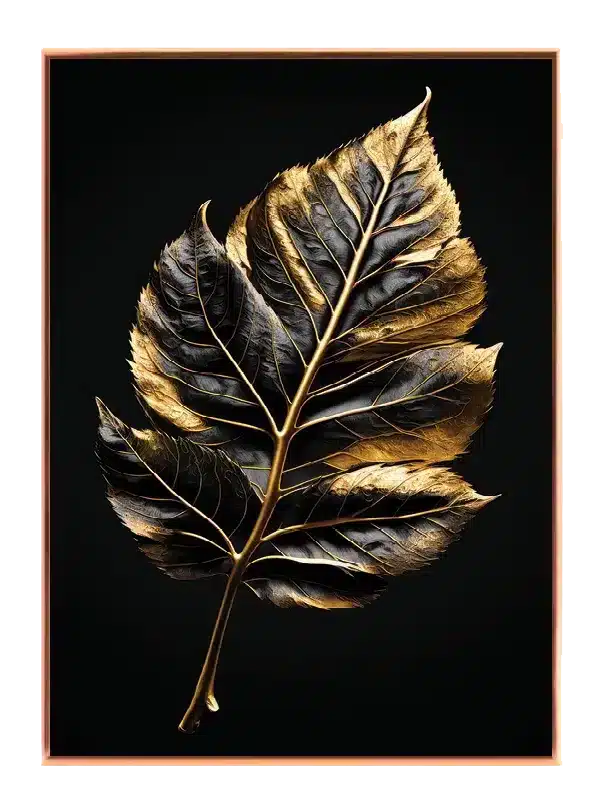 Golden Leaf Detail Plakat
